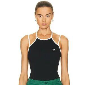 Marine Serre Black Tank Top